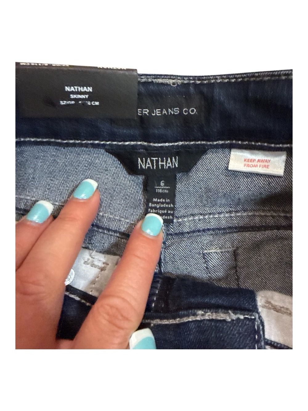 Silver Jeans Kids Dark Indigo Skinny Jeans Size 6 NWT - Picture 4 of 4